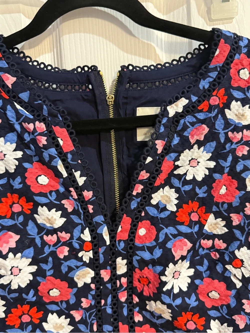 kate spade Navy Floral Sleeveless Shift Dress size 12 new without tags